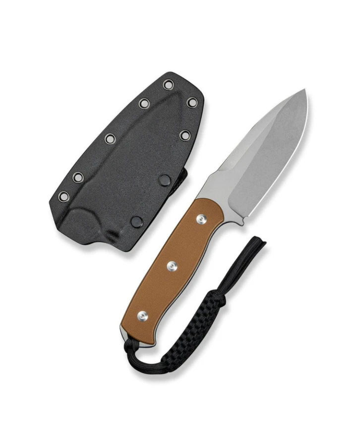 Ніж фіксований мисливський Sencut Toxodon S24036-3, 9Cr18MoV, G10, коричневий
