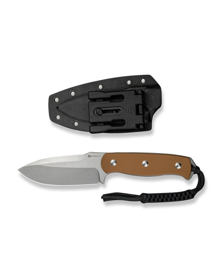Ніж фіксований мисливський Sencut Toxodon S24036-3, 9Cr18MoV, G10, коричневий