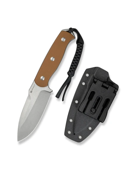 Ніж фіксований мисливський Sencut Toxodon S24036-3, 9Cr18MoV, G10, коричневий