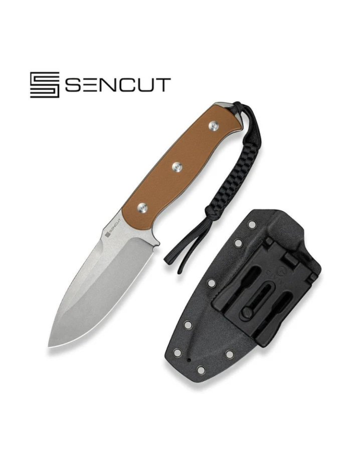 Ніж фіксований мисливський Sencut Toxodon S24036-3, 9Cr18MoV, G10, коричневий