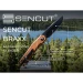 Ніж складаний кишеньковий Sencut Braxx S25089-3, D2, дерево, коричневий