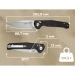 Ніж складаний Sencut Glenspar S25046-2, 9Cr18MoV, G10, чорний
