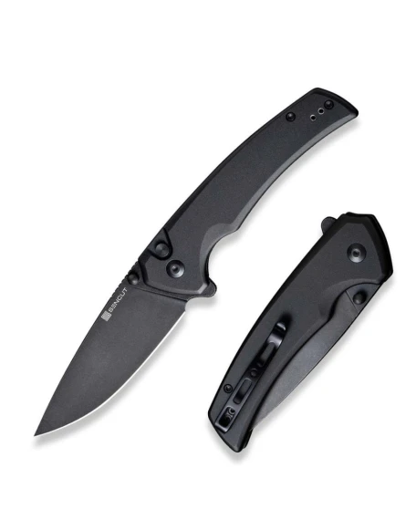 Ніж складаний туристичний Sencut Serene S21022B-1, D2, алюміній, чорний