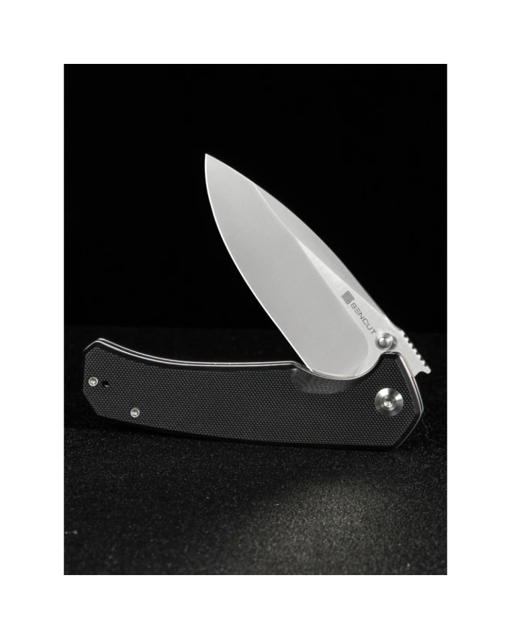 Ніж складаний туристичний Sencut Skarnax S24025-1, 9Cr18MoV, G10, чорний