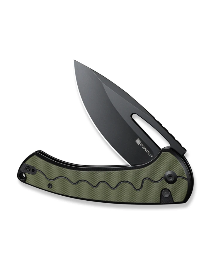 Ніж складаний туристичний Sencut Squiggy S24082A-2, 9Cr18MoV, G10, чорний