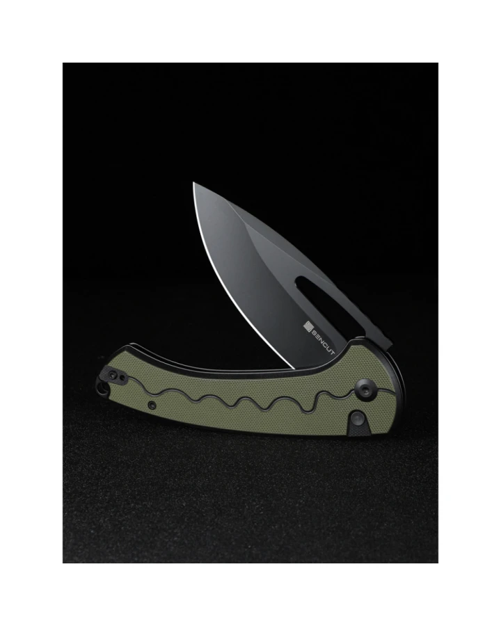 Ніж складаний туристичний Sencut Squiggy S24082A-2, 9Cr18MoV, G10, чорний