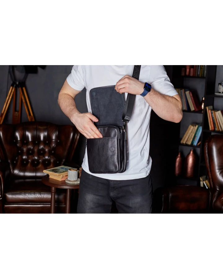 Шкіряний месенджер через плече Tiding Bag TD-20033