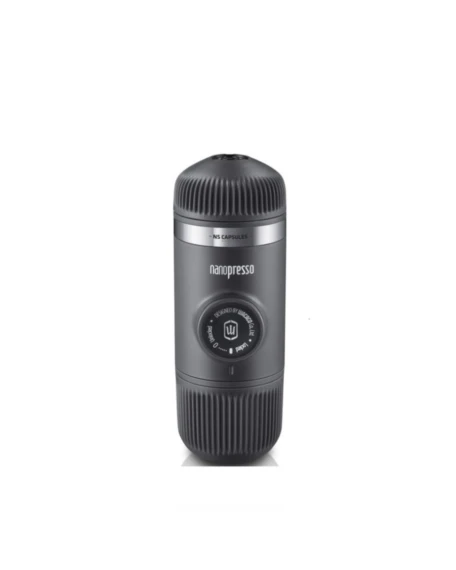 Портативна еспресо-кавоварка Wacaco Nanopresso сіра, механічна, для меленої кави