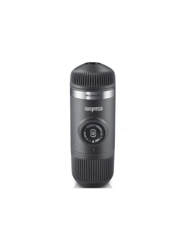 Портативна еспресо-кавоварка Wacaco Nanopresso сіра, механічна, для меленої кави