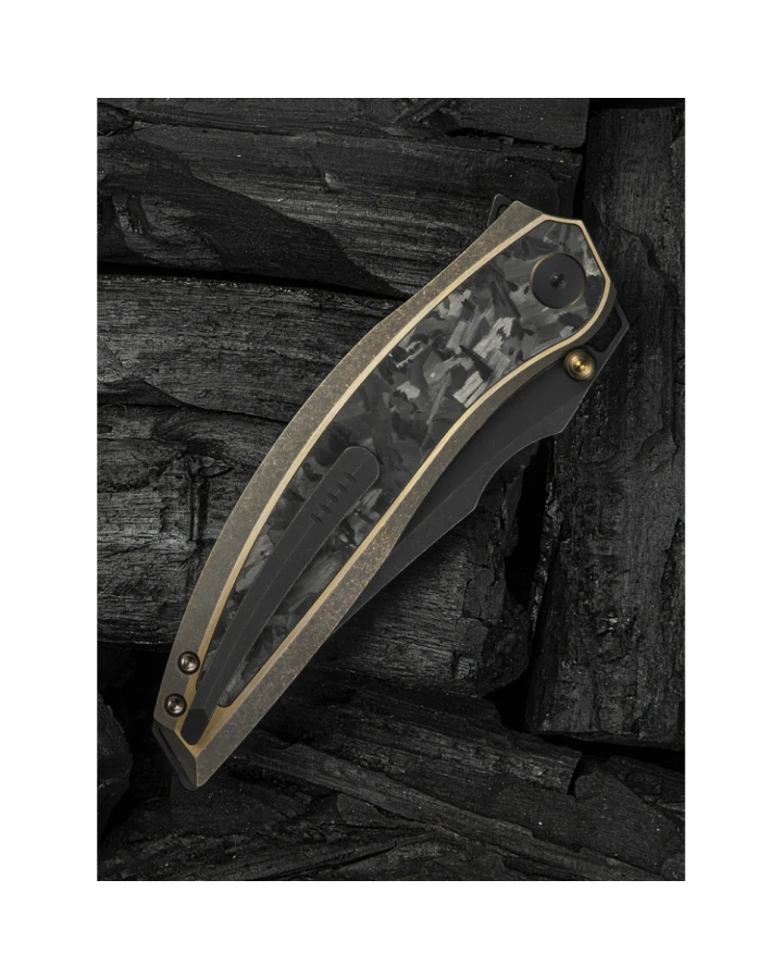 Ніж складаний мисливський Weknife Quinseris WE23093-2, Bohler M390, титан, сірий