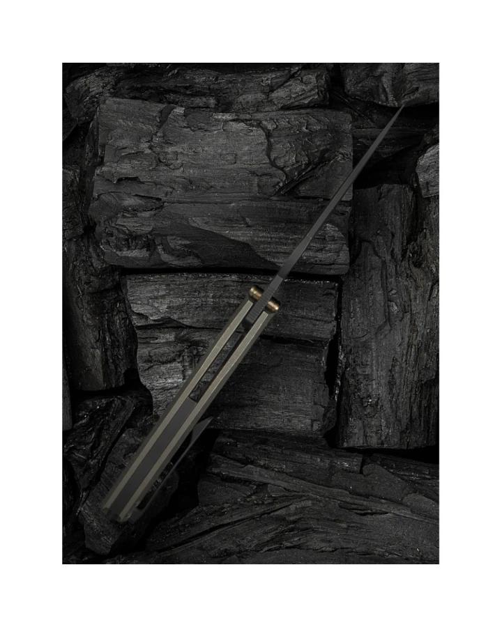 Ніж складаний мисливський Weknife Quinseris WE23093-2, Bohler M390, титан, сірий