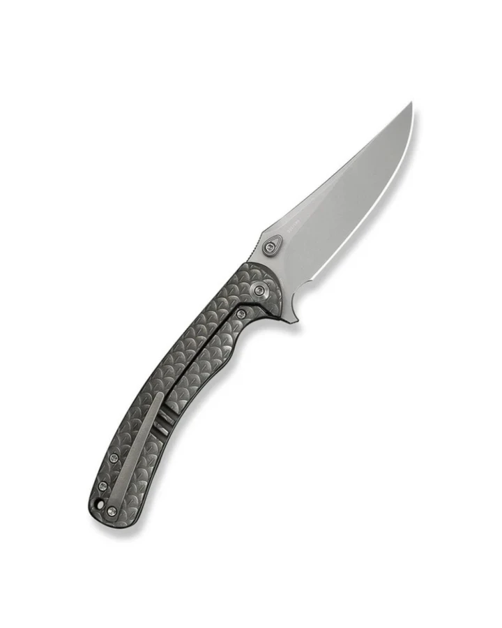 Ніж складаний туристичний Weknife Dracarys WE25061B-1, Bohler M390, титан, сірий