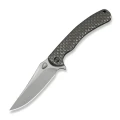 Ніж складаний туристичний Weknife Dracarys WE25061B-1, Bohler M390, титан, сірий