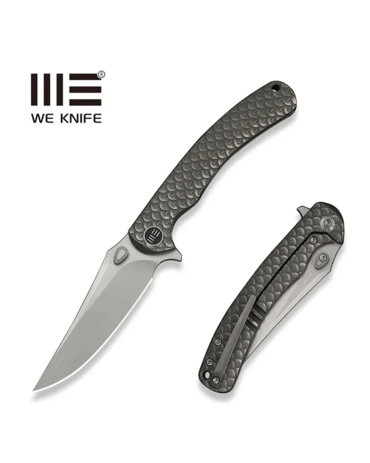 Ніж складаний туристичний Weknife Dracarys WE25061B-1, Bohler M390, титан, сірий