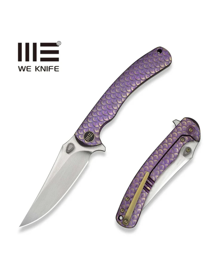 Ніж складаний туристичний Weknife Dracarys WE25061B-2, Bohler M390, титан, фіолетовий