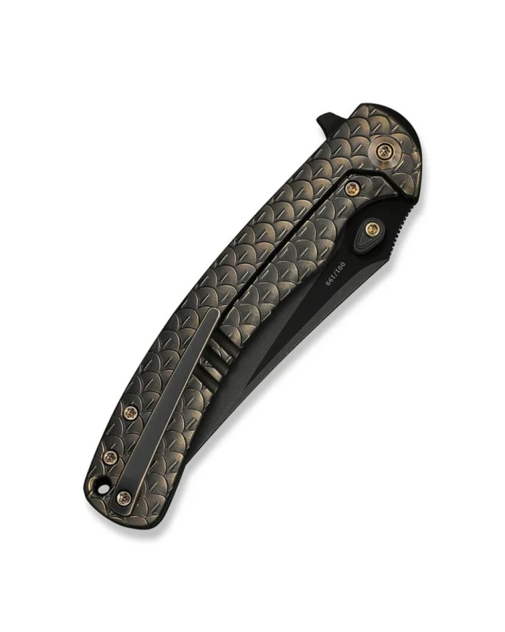 Ніж складаний туристичний Weknife Dracarys WE25061B-4, Bohler M390, титан, чорний