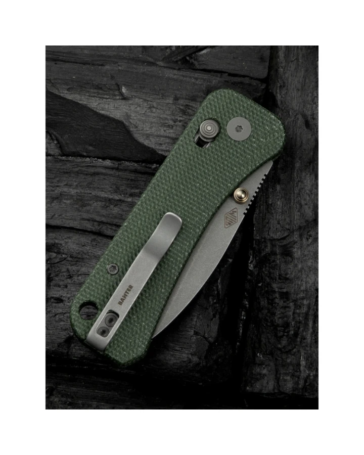 Ніж складаний Weknife Banter 2 WE23075-3, CPM-S35VN, мікарта, зелений