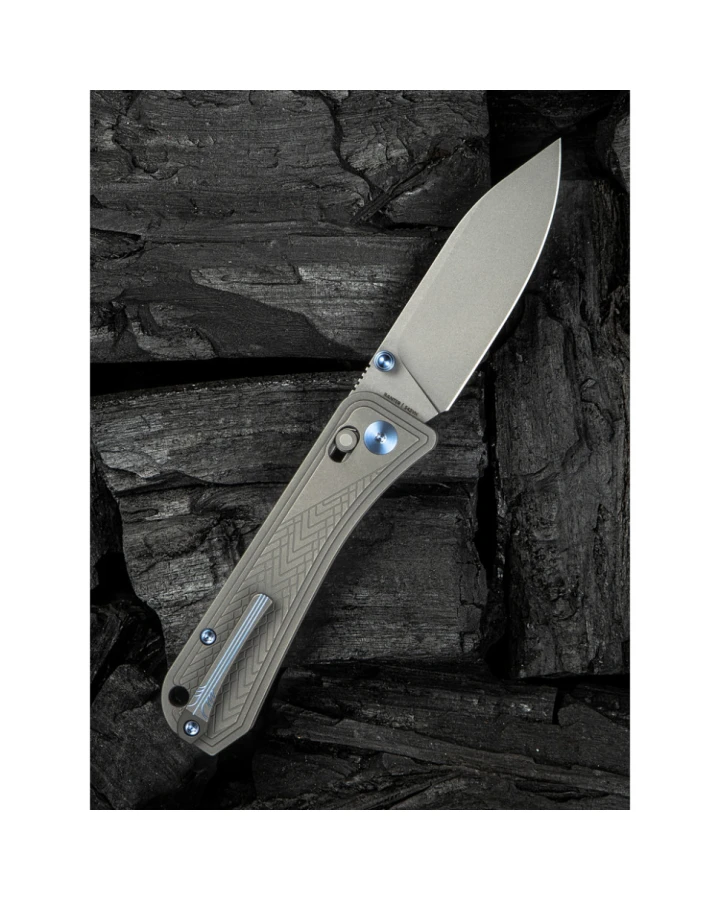 Ніж складаний Weknife Bougie Banter WE24009-2, CPM-S45VN, титан, сірий