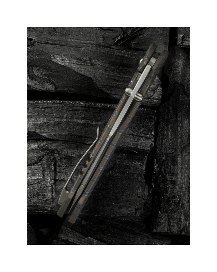 Ніж складаний Weknife High-Fin XL WE24010-4, CPM-20CV, титан, сірий