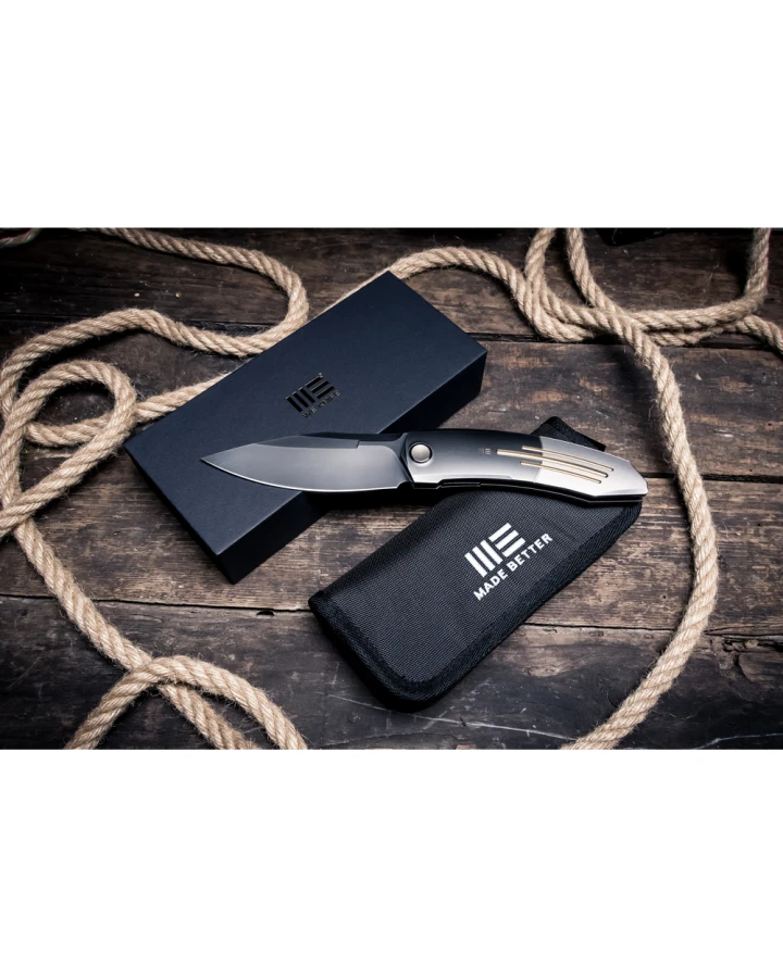 Ніж складаний Weknife Sine Wave WE23069B-3, Bohler M390, титан, сірий