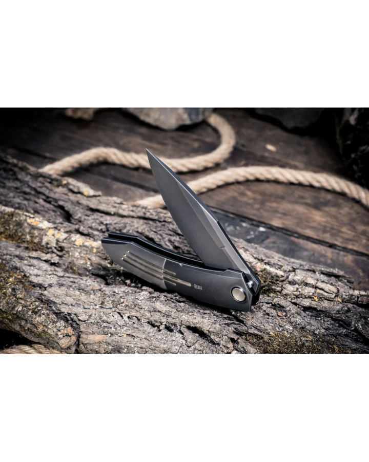 Ніж складаний Weknife Sine Wave WE23069B-3, Bohler M390, титан, сірий
