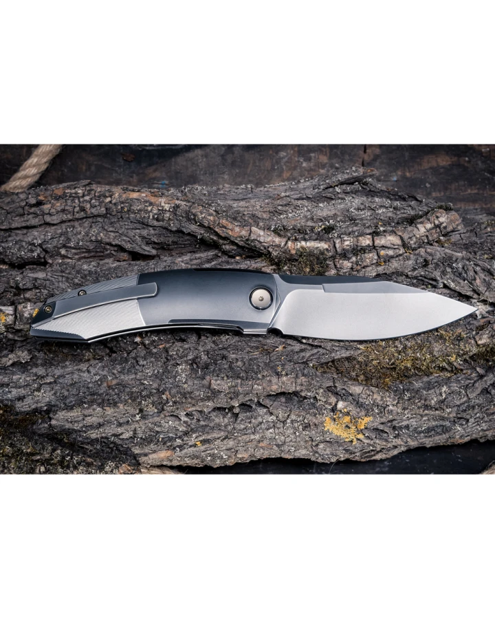 Ніж складаний Weknife Sine Wave WE23069B-3, Bohler M390, титан, сірий