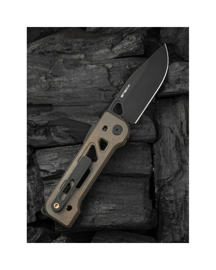 Ніж складаний Weknife Tyro WE24001-3, CPM-20CV, титан, чорний