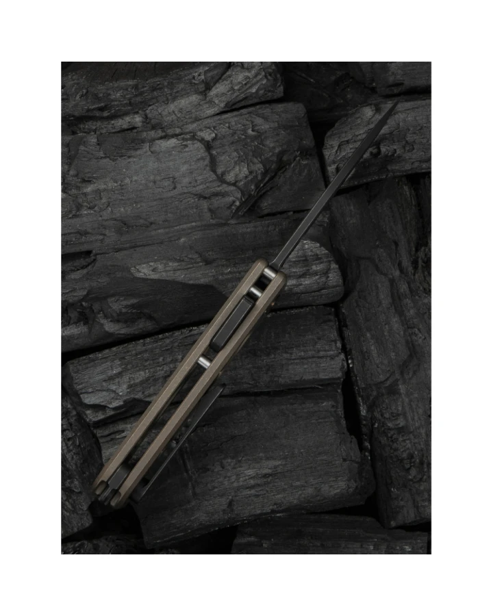 Ніж складаний Weknife Tyro WE24001-3, CPM-20CV, титан, чорний