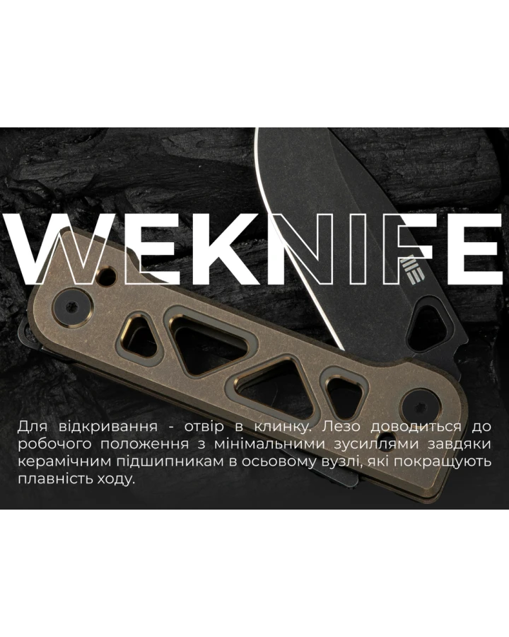 Ніж складаний Weknife Tyro WE24001-3, CPM-20CV, титан, чорний