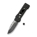 Ніж складаний Weknife Tyro WE24001-DS1, Дамаська сталь, титан, чорний
