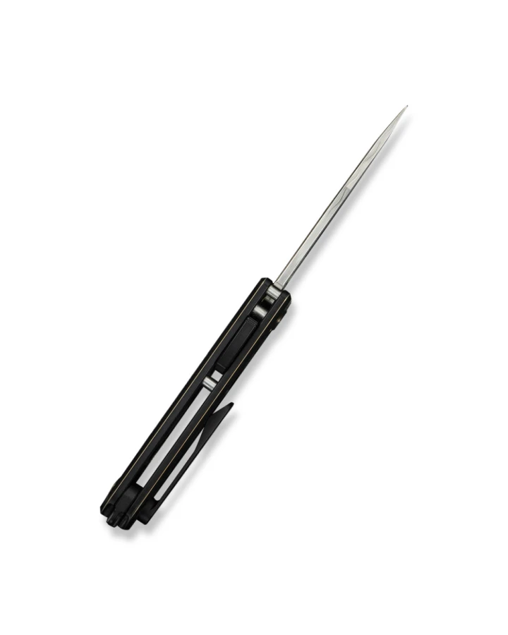 Ніж складаний Weknife Tyro WE24001-DS1, Дамаська сталь, титан, чорний