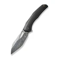 Ніж складаний Weknife WE22042B-DS1 MB, Дамаська сталь, титан, чорний
