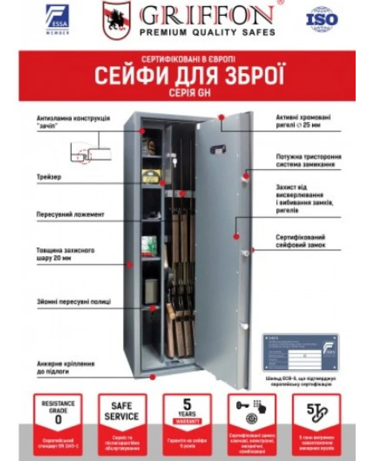 Зламостійкий сейф GRIFFON GH.420.ET — надійний захист ваших цінностей в Україні